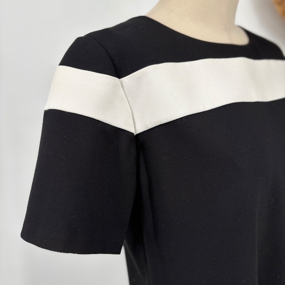 Pendleton Woolen Mills LP Black & White Ponte Colorblock Short Sleeve Midi Dress - Picture 4 of 10